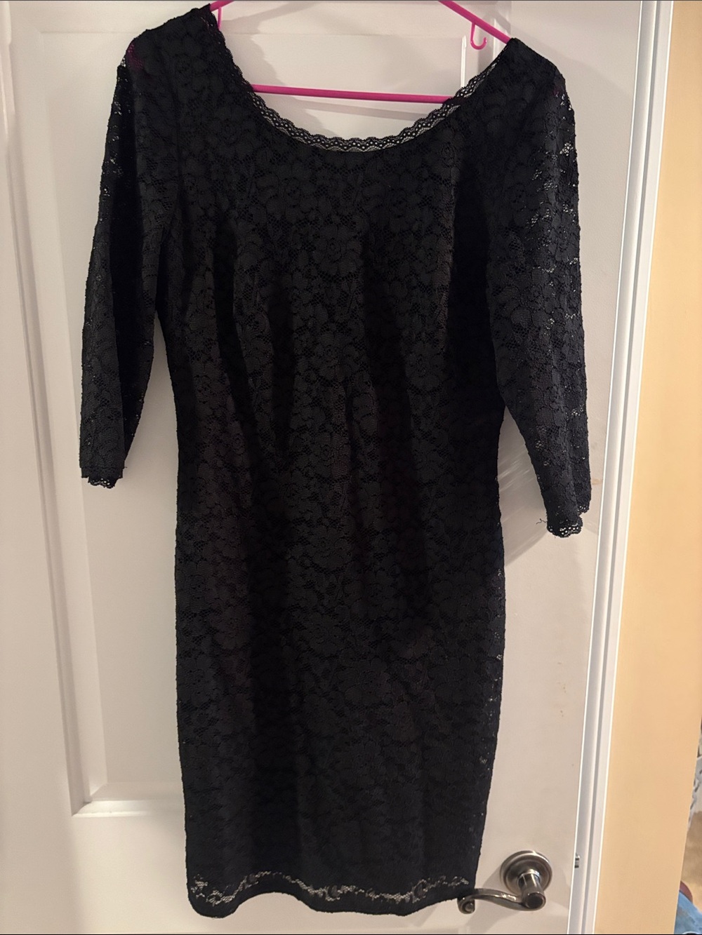 Classic Black Lace Sheath Dress - Elegant Women's Cocktail Dress - 8